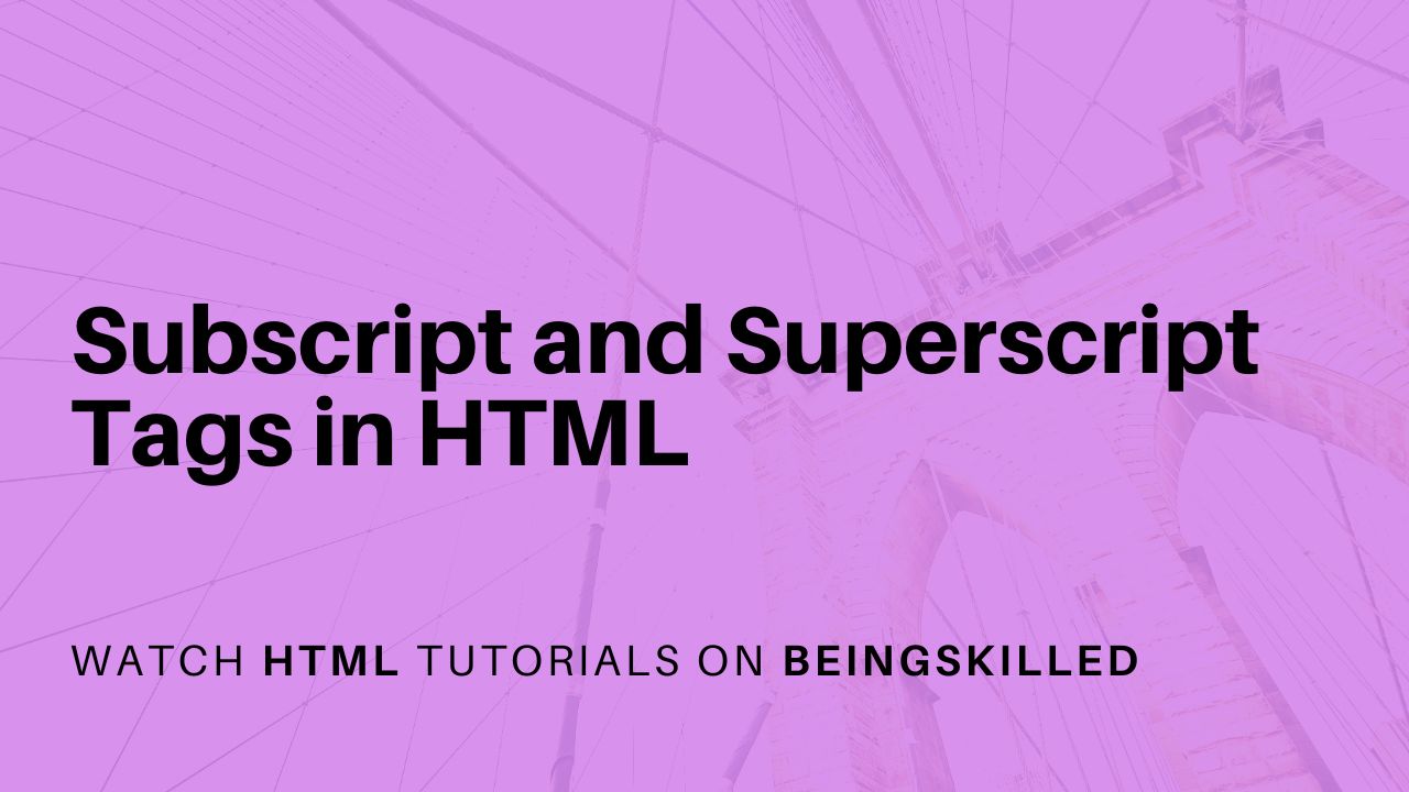 Html deals superscript tag